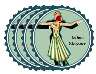 Retro 4 coaster. Set of 6.