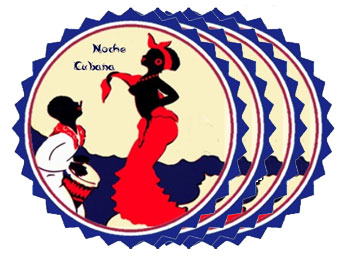 Retro 4 coasters. Set of 6.