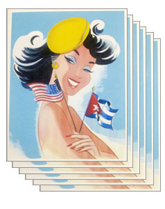 Retro invitation Cards  4 1/2 x 6  Set of 6