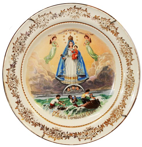 Antique Caridad del Cobre 10 plate