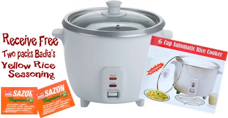 Electric Rice Cooker  –  6 Cups
