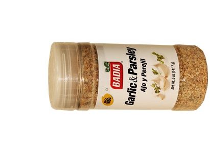 Badia ground garlic  and  parsley blend.  5.5 oz