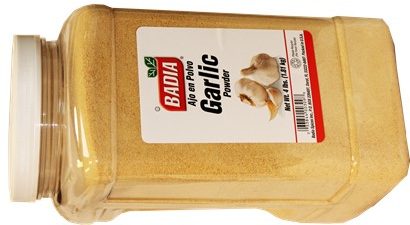 Badia garlic powder.  4 pound institutional size  container