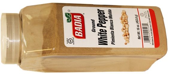 Badia white pepper  fine ground. 16 oz