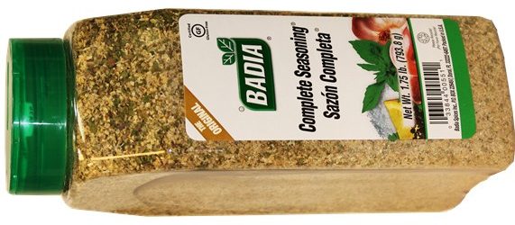 Badia complete seasoning.  Family size 1.75 Lbs
