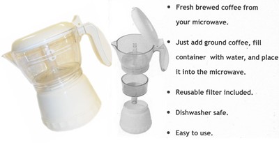 Microwave Cuban coffee maker 3 cup