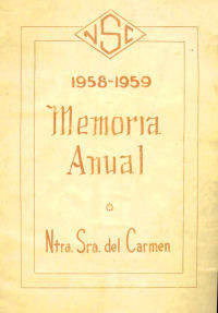 Yearbooks Ntra Sra Del Carmen 1958-1959 Ships For Only $9.99.