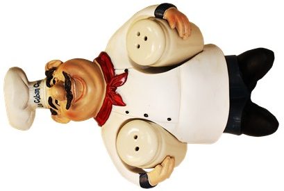 Le Cuban Chef  salt and pepper shaker.