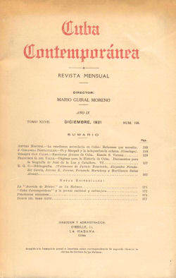 Historical Books Cuba Contemporanea 1921