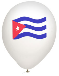 Cuban flag  11 latex balloons. 12 pack