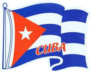 Cuban magnet  flag 6 x 5