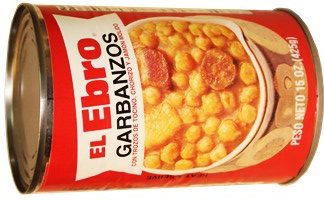 El Ebro garbanzos (Chick peas stew) . 15 oz . Serves 2