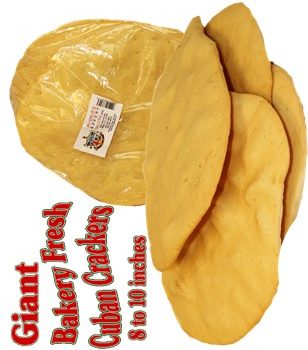 Bakery fresh super  large Cuban crackers.