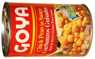 Goya garbanzos in sauce . 15 oz