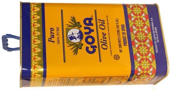 Goya pure olive oil. Large economy can 102 oz