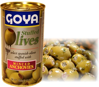 Anchovies stuffed Spanish olives. 5.25 oz