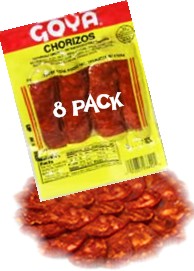 Goya  chorizo  8 pack 14 Oz
