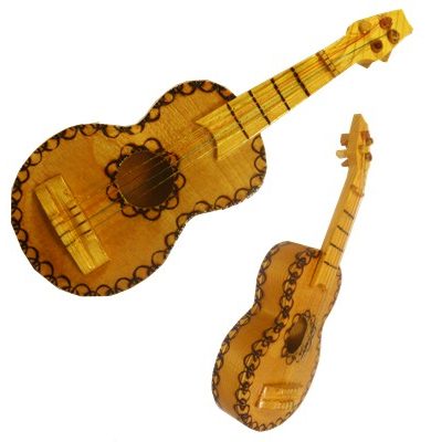 Wood guitar, hand made. 9 1/2