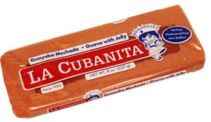La Cubanita guava paste (Cream) with guava jelly center.  8 oz.