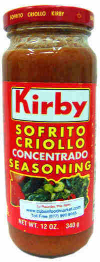 Kirby sofrito criollo  concentrate. 12 oz  jar