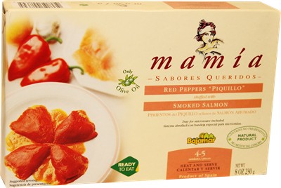 Mamia red  piquillo peppers stuffed with smoked salmon  8 oz