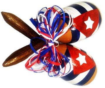 Cuban Maracas Featuring A Cuban Flag Set Of 2