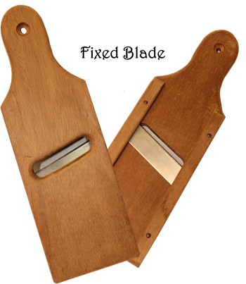 Plantain slicer,  fixed blade
