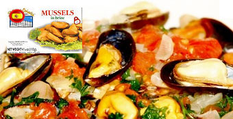 Palacio De Oriente mussels in brine 4 oz..  From Spain