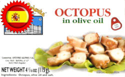 Palacio De Oriente octopus in olive oil  4 oz. From Spain
