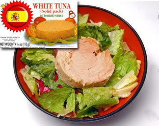 Palacio De Oriente bonito ( White tuna)  solid pack  in tomato sauce 4 oz.   From Spain