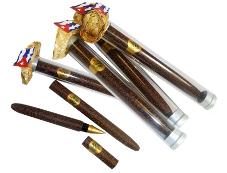 Cigar shapped ball point  pen with Cuban Coat of Arms
