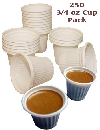 Economy disposable  mini cups for Cuban coffee.   3/4 Oz capacity.
