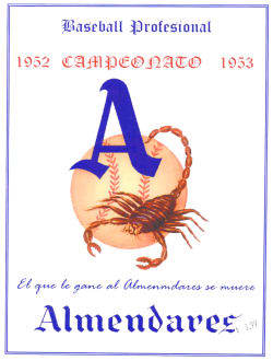 Print Almendares Baseball 1952-53 Campeonato