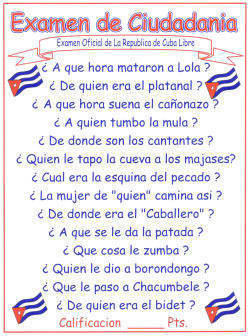 Print Examen De Ciudadania Cubana