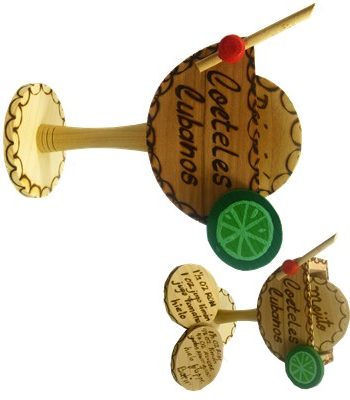 Hand cafted wood  recipe cup with coasters