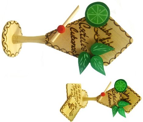 Hand cafted wood recipe  coaster set