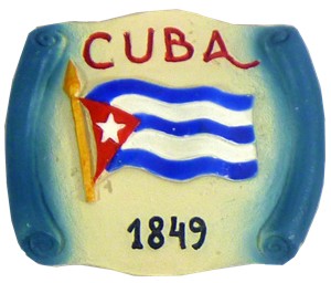 Refrigerator Magnet Cuban Flag. Hand made