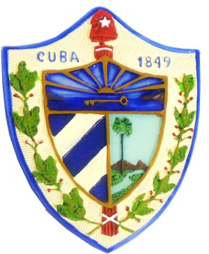 Refrigerator Magnet  Cuban Coat of  Arms. Hand made