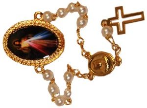 Mini rosary gold plated