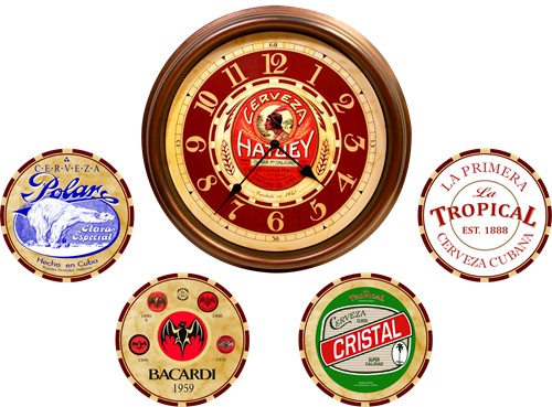 Elegant Cuban  large wall clock with a vintage look .