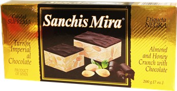 Turron Imperial Al Chocolate 7 oz. Imported from Spain.
