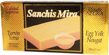 Turron de  Yema – Egg Yolk Nougat   by Sanchis Mira. 7 oz Imported from Spain