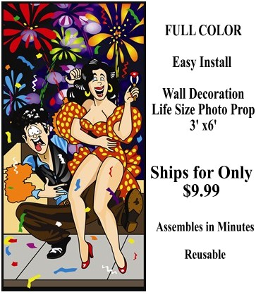 Decoration  banner,  life size . 3′ x 6′