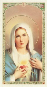 Ave Maria prayer card.
