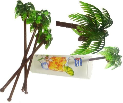 Palm tree drink stirrer