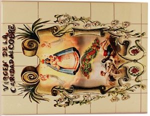Caridad del Cobre ceramic tile 6×8