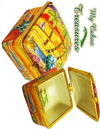 Ceramic mini jewel box. My Cuban Treasures.