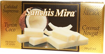 Turron de Coco by Sanchis Mira 7 oz. Imported from Spain
