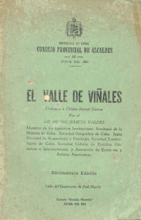 Historical Book El Valle De Vinales Consejo Provincial De Alcaldes