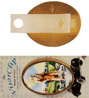 Visor clip with San Lazaro for your car